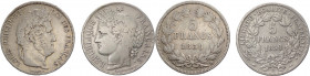 Francia - Luigi Filippo I (1830-1848) e seconda repubblica (1848-1852) - lotto di 2 monete da 5 franchi 1838 B e 1850 A - Ag
med.qBB



SHIPPING ...