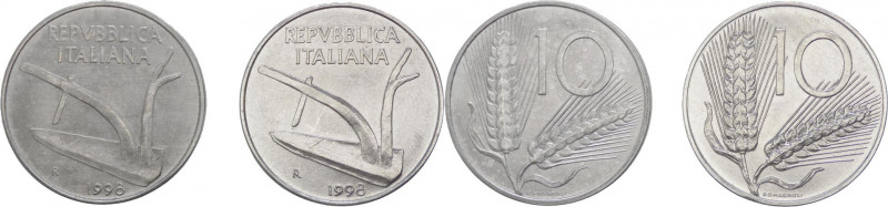 Repubblica Italiana - Monetazione in Lire (1946-2001) Lotto n.2 monete da 10 Lir...