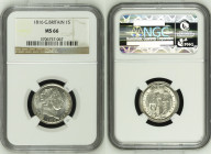 GREAT BRITAIN George III (1760-1820) Shilling 1816 silver Gr.5,66. Spink 3790. NGC MS66 (n.3706757-067). Rare.