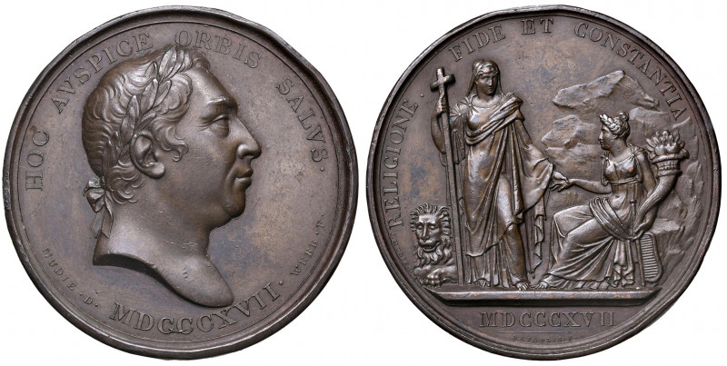 GREAT BRITAIN George III (1760-1820) Medal 1817 bronze Gr.38,97 mm.41. Religione...