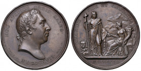 GREAT BRITAIN George III (1760-1820) Medal 1817 bronze Gr.38,97 mm.41. Religione fide at constantia.