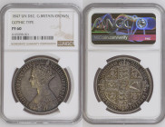 GREAT BRITAIN Victoria (1837-1901) Crown 1847 silver Gr.28,28. “GOTHIC” Spink 3883. NGC PF60 (n.6145098-001). Rare. (Mintage 8000). Excellent conserva...