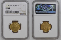 GREAT BRITAIN Victoria (1837-1901) Sovereign 1858 gold Gr.7,99. Spink 3852D; Marsh 41. NGC AU55 (n.5787248-049). Rare. (Mintage 803234).