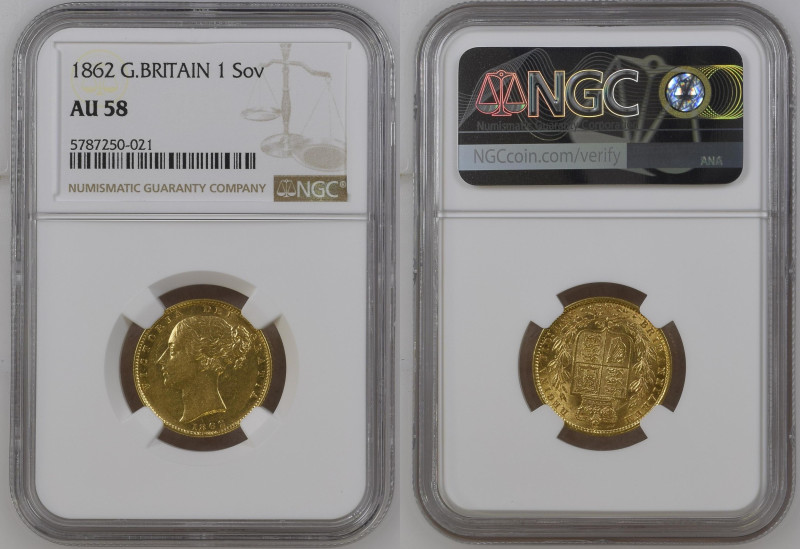 GREAT BRITAIN Victoria (1837-1901) Sovereign 1862 gold Gr.7,99. Spink 3852D; Mar...