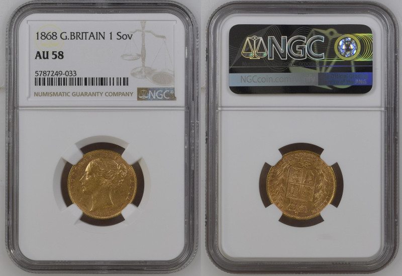 GREAT BRITAIN Victoria (1837-1901) Sovereign 1868 gold Gr.7,99. Spink 3853; Mars...