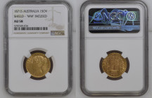 AUSTRALIA Victoria (1837-1901) Sovereign 1871S gold Gr.7,99. “SIDNEY” Spink 3855A Marsh 69. W.W. Incuse. NGC AU58 (n.5787249-034). Rare. (Mintage 2814...