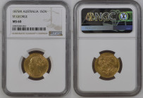 AUSTRALIA Victoria (1837-1901) Sovereign 1875M gold Gr.7,99. “MELBOURNE” Spink 3857; Marsh 97. NGC MS60 (n.5787249-031). (Mintage 1888405). Extremely ...