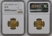 GREAT BRITAIN Victoria (1837-1901) Sovereign 1876 gold Gr.7,99. Marsh 88; Spink 3856A. NGC AU58 (n.5787249-044). Saint George.