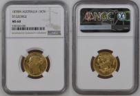 AUSTRALIA Victoria (1837-1901) Sovereign 1878M gold Gr.7,99. “MELBOURNE” Spink 3857; Marsh 100. NGC MS60 (n.5787249-030). Rare. (Mintage 2171457). Bri...