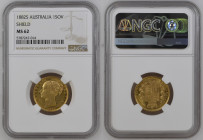 AUSTRALIA Victoria (1837-1901) Sovereign 1882S gold Gr.7,99 "SIDNEY". Spink 3855; KM#7. About XF. NGC MS62 (n.5787247-014).