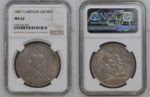 GREAT BRITAIN Victoria (1837-1901) Crown 1887 silver Gr.28,28. Spink 3921. NGC MS62 (n.5787263-020). (Mintage 173500).