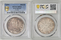 GREAT BRITAIN Victoria (1837-1901) Double Florin 1890 silver Gr.22,62. Spink 3923. PCGS MS 63 (n.206328.63/40487256).