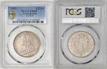 GREAT BRITAIN Victoria (1837-1901) Half crown 1893 silver Gr.14,14. Spink 3938. PCGS PR65 CAMEO (n.206148.65/33185003). Rare.