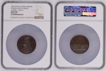 GREAT BRITAIN Victoria (1837-1901) Medal 1893 bronze 46mm. NGC MS62 BN (n.5787263-027). Victoria visits Florence. Opus L.Giorgi.