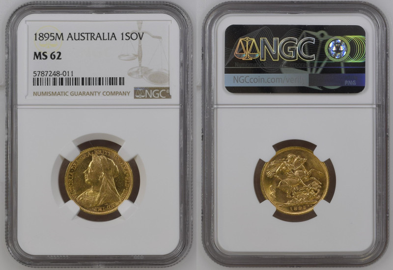 AUSTRALIA Victoria (1837-1901) Sovereign 1895M gold Gr.7,99. “MELBOURNE” Spink 3...
