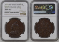 GREAT BRITAIN Victoria (1837-1901) Medal 1897 bronze Gr. BHM-3526. NGC MS64 BN (n.5789346-007). Victoria Diamond Jubilee.