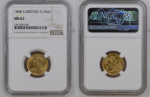 GREAT BRITAIN Victoria (1837-1901) Half Sovereign 1898 gold Gr.4 Spink 3878; Marsh 493. NGC MS62 (n.5787250-005). (Mintage 2868527).