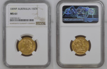 AUSTRALIA Victoria (1837-1901) Sovereign 1899P gold Gr.7,99. “PERTH” Spink 3876; Marsh 171. NGC MS61 (n.5787250-011). Rare. (Mintage 690992).