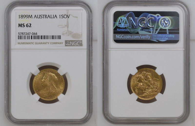 AUSTRALIA Victoria (1837-1901) Sovereign 1899M gold Gr.7,99. “MELBOURNE” Marsh 1...