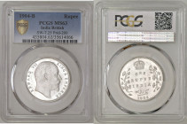 INDIA Edward VII (1901-1910) Rupee 1904B silver Gr.11,66 "Bombay". KM#508. PCGS MS63 (n.435804.63/35614066). (Mintage 101.949.000).