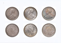 INDIA George V (1910-1936) Lot n.3 Rupee 1914-1915-1920 silver. With Iridescent patina.