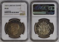GREAT BRITAIN George VI (1936-1952) Crown 1937 silver and copper. Spink 4079. NGC PF65 (n.6143048-005). Rare. (Mintage 26.400). (Ex auction Christie’s...