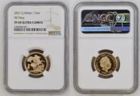 GREAT BRITAIN Elizabeth II (1952-Present) Sovereign 2021 gold Gr.7,99. Spink L88. NGC PF69 ULTRA CAMEO (n.5780928-001). (Mintage 700). 95° birthday Qu...