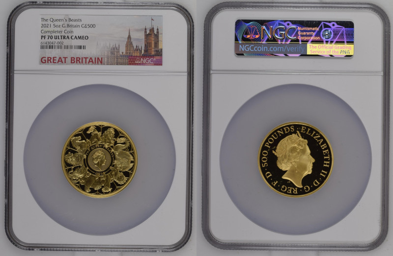 GREAT BRITAIN Elizabeth II (1952-Present) 500 Pounds 2021 (5 OZ) gold Gr.156,295...