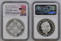 GREAT BRITAIN Elizabeth II (1952-Present) 5 Pounds 2021 “The great Engravers” silver Gr.62,42. Spink GE19. NGC PF70 ULTRA CAMEO TOP GRADE (n.5788795-0...
