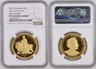 ST.HELENA East India Company Elizabeth II (1952-Present) 5 Pounds 2021 gold Gr.31,1. NGC PF70 ULTRA CAMEO TOP GRADE (n.5786040-003). (Mintage 200). Un...