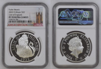 GREAT BRITAIN Elizabeth II (1952-Present) 2 Pounds 2022 silver Gr.28,28. NGC PF70 ULTRA CAMEO TOP GRADE (n.5788794-006). (Mintage 6000). Lion of Engla...
