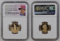 ST. HELENA East India Company Elizabeth II (1952-Present) Sovereign 2022 gold Gr.7,99. NGC PF70 ULTRA CAMEO TOP GRADE (n.5788798-008). (Mintage 750). ...