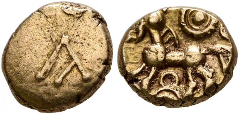 BRITAIN. Atrebates & Regni. Commius, circa 45-30 BC. Quarter Stater (Electrum, 9...