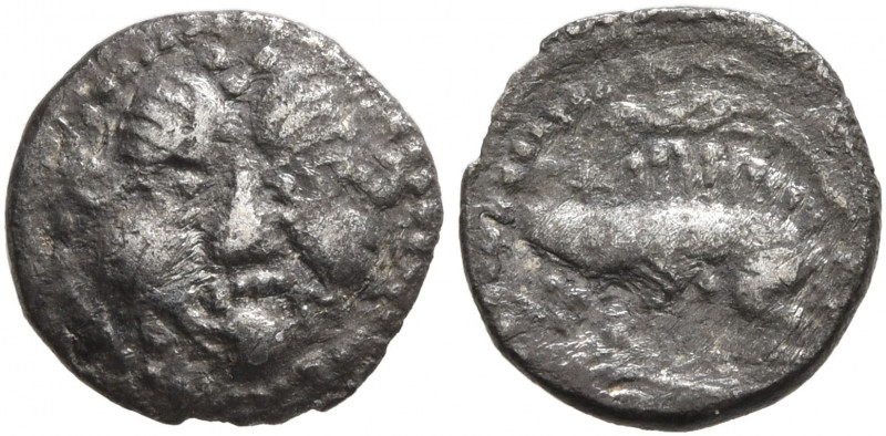 NORTHWEST GAUL. Andecavi. Circa 100-50 BC. Obol (Silver, 9 mm, 0.50 g, 9 h). Cel...