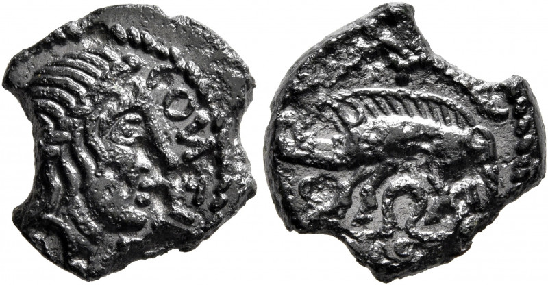 NORTHWEST GAUL. Aulerci Eburovices. 2nd to early 1st century BC. AE (Bronze, 15 ...