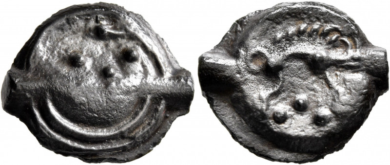 NORTHWEST GAUL. Aulerci Eburovices. Circa 50-30 BC. Cast unit (Potin, 19 mm, 4.1...