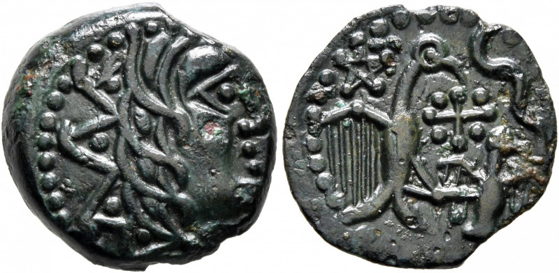 NORTHWEST GAUL. Carnutes. Circa 50-30 BC. AE (Bronze, 17 mm, 3.20 g, 7 h). Celti...
