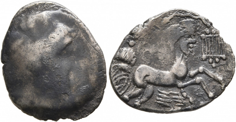 NORTHWEST GAUL. Veneti. 2nd century BC. Stater (Silver, 20 mm, 3.47 g). Celticiz...