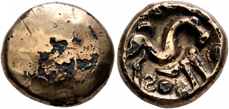 NORTHEAST GAUL. Ambiani. Circa 60-30 BC. Half Stater (Subaeratus, 14 mm, 3.83 g)...