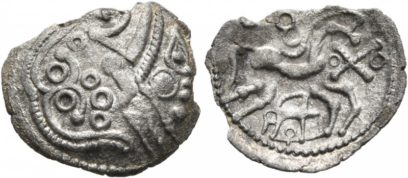 NORTHEAST GAUL. Ambiani. Circa 50-30 BC. Quinarius (Silver, 15 mm, 0.48 g), 'au ...