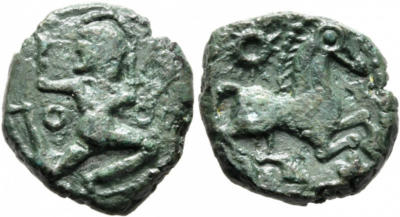 NORTHEAST GAUL. Bellovaci. Circa 60-30/25 BC. AE (Bronze, 17 mm, 3.00 g, 8 h). C...
