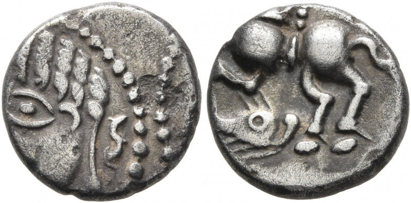 NORTHEAST GAUL. Leuci. Circa 100-50 BC. Quinarius (Silver, 12 mm, 1.75 g, 7 h), ...
