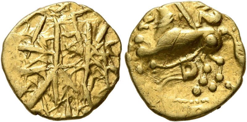 NORTHEAST GAUL. Nervii. 2nd century BC. Quarter Stater (Gold, 13 mm, 1.94 g), 'à...