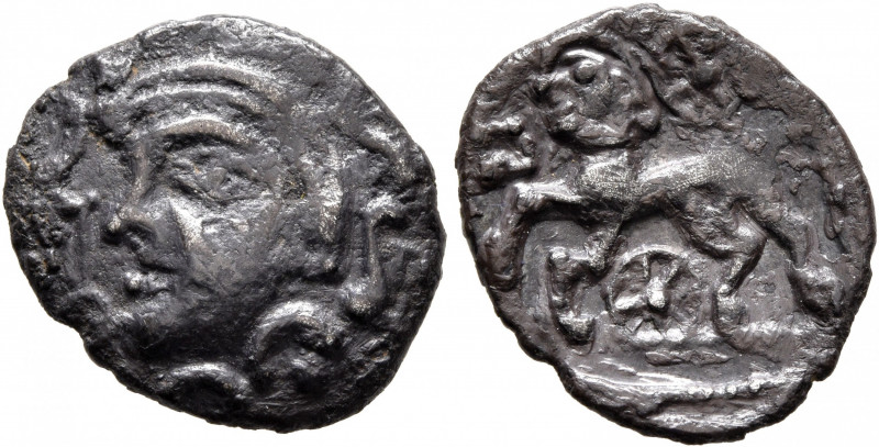 NORTHEAST GAUL. Parisii (?). Mid 1st century BC. Drachm (Silver, 19 mm, 3.03 g, ...