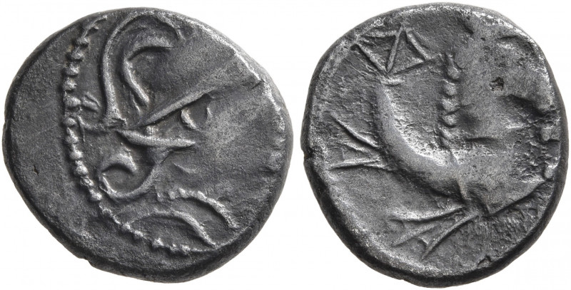 SOUTHERN GAUL. Allobroges. Circa 100-75 BC. Drachm (Silver, 14 mm, 2.34 g, 8 h),...