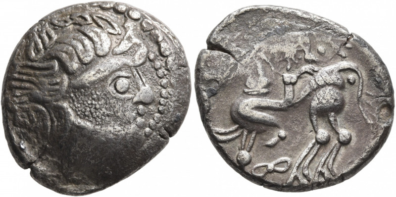 MIDDLE DANUBE. Uncertain tribe. 2nd-1st centuries BC. Tetradrachm (Silver, 23 mm...