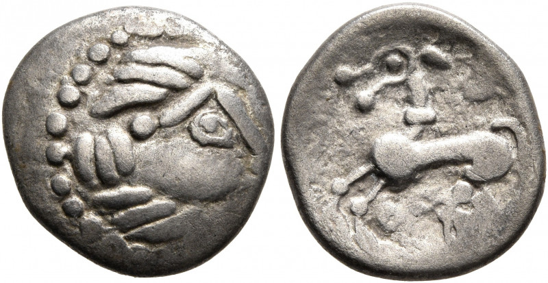 MIDDLE DANUBE. Uncertain tribe. 2nd-1st centuries BC. Drachm (Silver, 15 mm, 2.0...