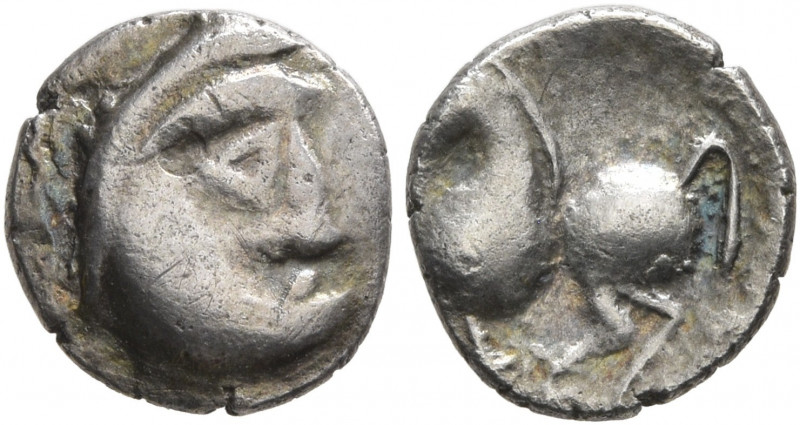 LOWER DANUBE. Uncertain tribe. Circa 2nd-1st centuries BC. 'Obol' (Silver, 9 mm,...