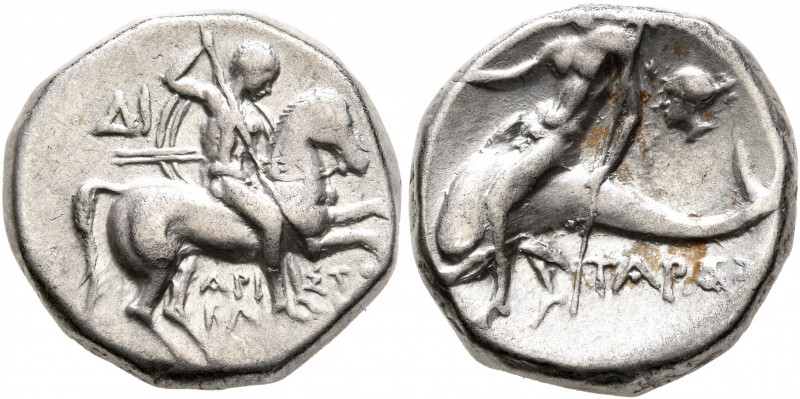 CALABRIA. Tarentum. Circa 272-240 BC. Didrachm or Nomos (Silver, 17 mm, 6.60 g, ...