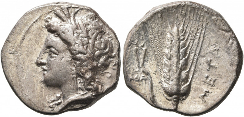 LUCANIA. Metapontion. Circa 330-290 BC. Didrachm or Nomos (Silver, 23 mm, 7.70 g...